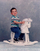 Pose 1 - Rocking Horse, Blue BG